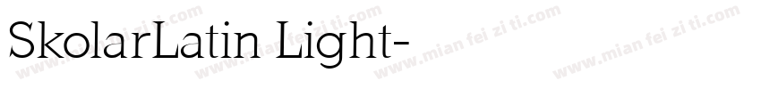 SkolarLatin Light字体转换